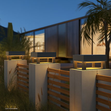 Lampadaire extérieur moderne en inox pour jardin décoratif — LZ4X9P2
