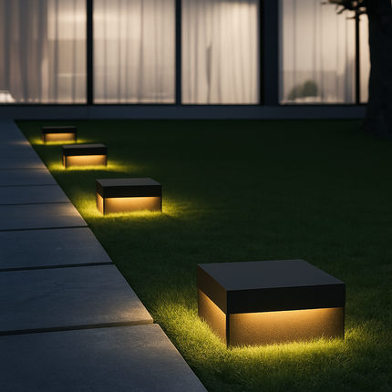 Lampadaire extérieur moderne en inox pour jardin décoratif — LZ4X9P2