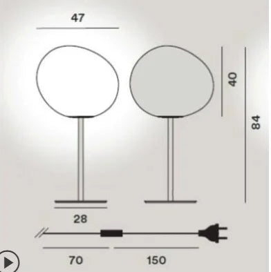 Lampadaire design en verre avec éclairage LED décoratif Foscarini — LZ4N7Q2