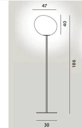 Lampadaire design en verre avec éclairage LED décoratif Foscarini — LZ4N7Q2