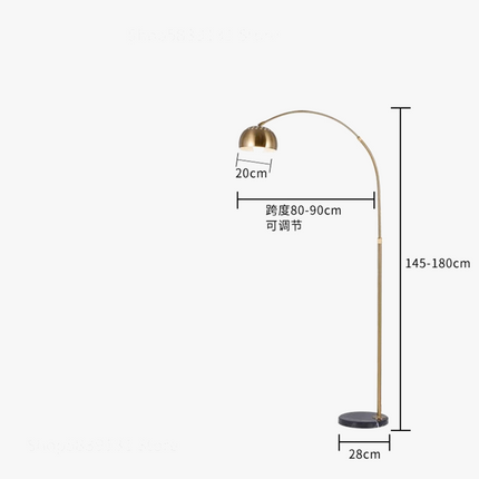 Lampadaire LED nordique en fer avec base en marbre — LZ4T9XQ