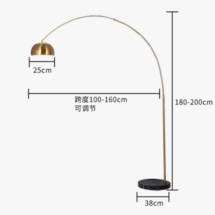 Lampadaire LED nordique en fer avec base en marbre — LZ4T9XQ