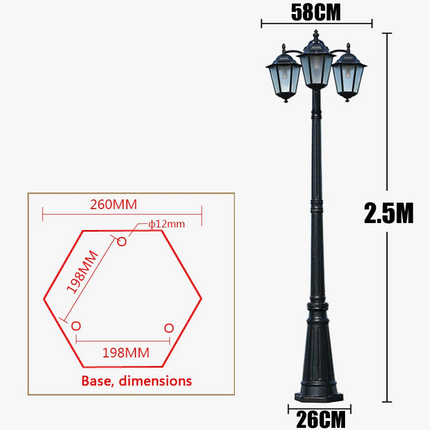 Lampadaire extérieur épais en aluminium pour jardin — LZ4X9T2