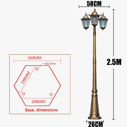 Lampadaire extérieur épais en aluminium pour jardin — LZ4X9T2