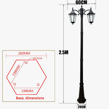 Lampadaire extérieur épais en aluminium pour jardin — LZ4X9T2