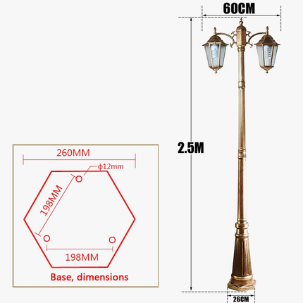 Lampadaire extérieur épais en aluminium pour jardin — LZ4X9T2