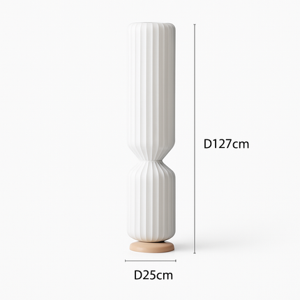 Lampadaire nordique en tissu plissé pour intérieur — LZ4X9M