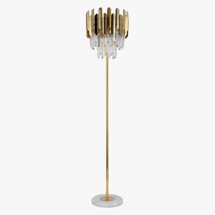 Lampadaire nordique post-moderne en cristal doré LED — LZ4X9M