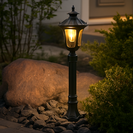 Lampadaire rétro pour éclairage de jardin et allées extérieures — LZ4X9M