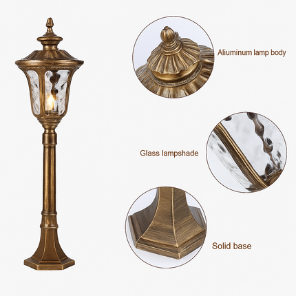 Lampadaire rétro pour éclairage de jardin et allées extérieures — LZ4X9M