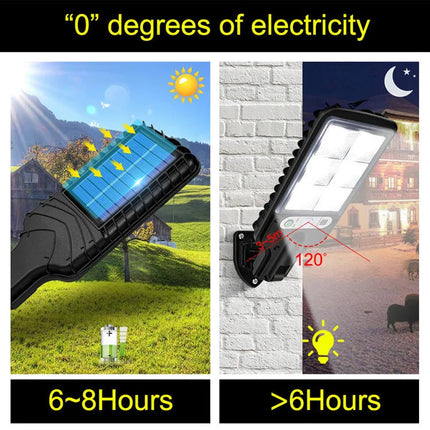 Lampadaire solaire extérieur avec télécommande et détecteur de mouvement — LZ4X9P2