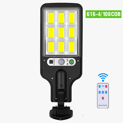 Lampadaire solaire extérieur avec télécommande et détecteur de mouvement — LZ4X9P2