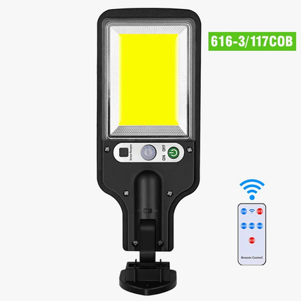 Lampadaire solaire extérieur avec télécommande et détecteur de mouvement — LZ4X9P2