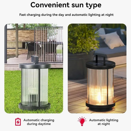Lampadaire solaire extérieur étanche en verre pour jardin — LZ4X9P2Q
