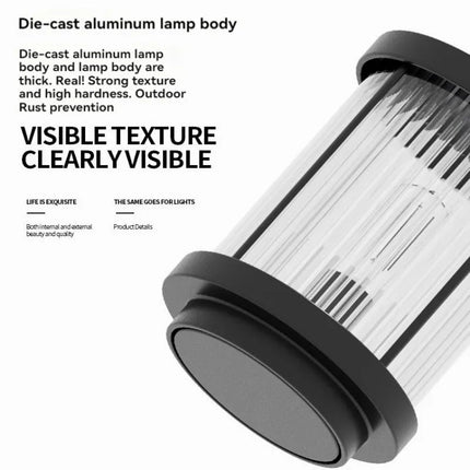 Lampadaire solaire extérieur étanche en verre pour jardin — LZ4X9P2Q