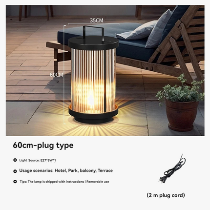 Lampadaire solaire extérieur étanche en verre pour jardin — LZ4X9P2Q