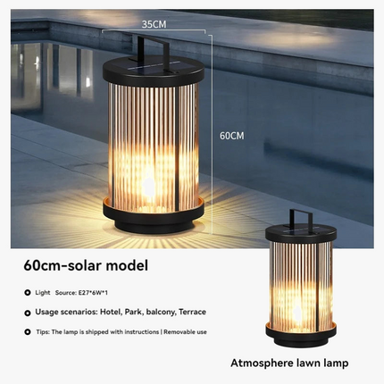 Lampadaire solaire extérieur étanche en verre pour jardin — LZ4X9P2Q