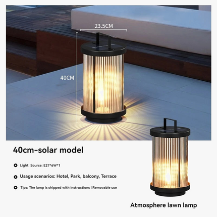 Lampadaire solaire extérieur étanche en verre pour jardin — LZ4X9P2Q
