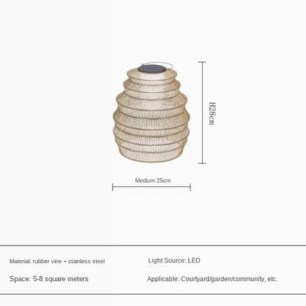 Lampadaire solaire étanche portable pour jardin et terrasse — LZ4X9B