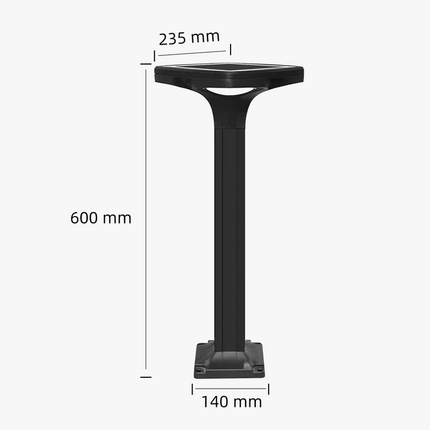 Lampadaire solaire LED étanche en silicium monocristallin pour jardin — LZ4X9P2