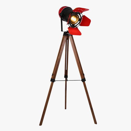 Lampadaire vintage en bois pour studio photo et éclairage créatif — LZ4X9Q2F