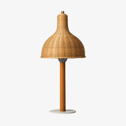 Lampe à poser LED avec abat-jour rotin aux formes variées — LZ4X9P2