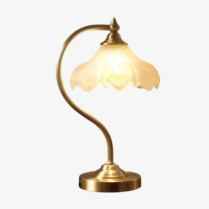 Lampe à poser vintage avec abat-jour motif fleur Magnolya — LZ4D9XQ