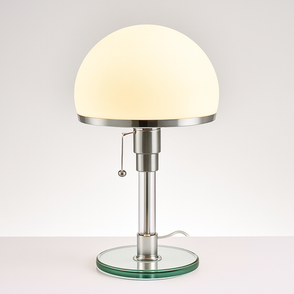 Lampe de table blanche design danois style Bauhaus en verre pour salon — LZ4Q9XJ