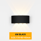 Noir 6W / Chaude 3000K | Aluminium étanche