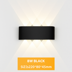 Noir 8W / Chaude 3000K | Aluminium étanche