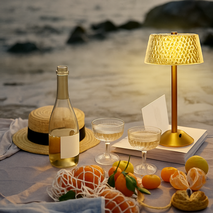 Lampe de bureau LED rechargeable en cristal avec protection des yeux — LZ4X9P