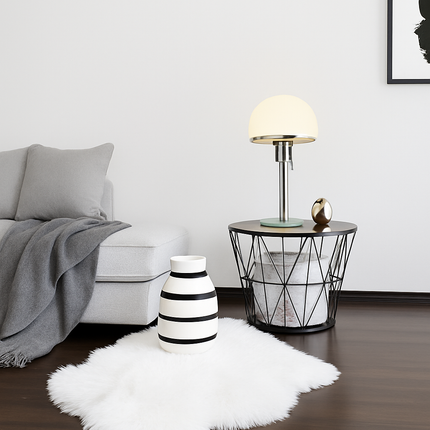 Lampe de bureau LED design en acier inoxydable Wilhelm Wagenfeld Bauhaus — LZ7D4X