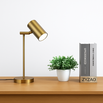 lampe de bureau dorée moderne protection des yeux créative