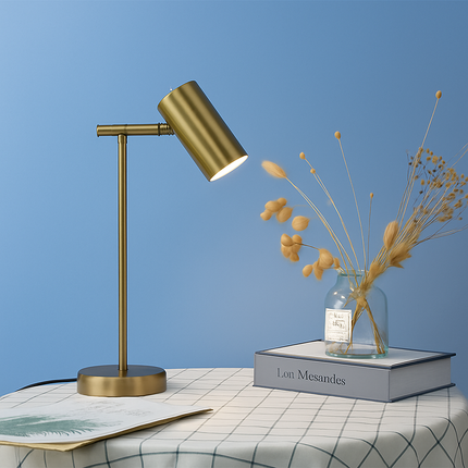lampe de bureau dorée moderne protection des yeux créative