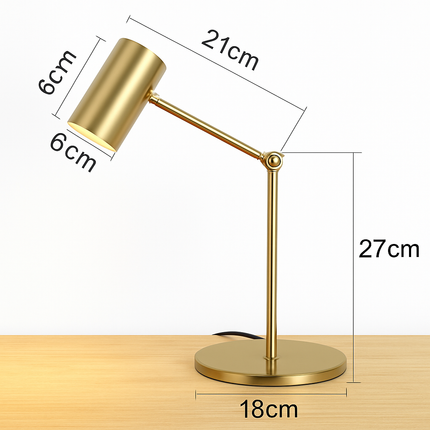 lampe de bureau dorée moderne protection des yeux créative
