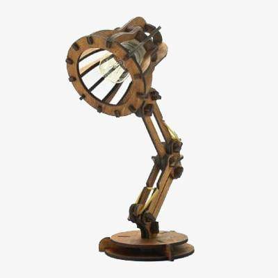 Lampe de bureau rustique en bois style Pixar — LZ4G7X2F