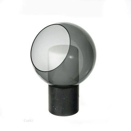 Lampe de bureau en marbre avec abat-jour en verre moderne — LZ4XJ9