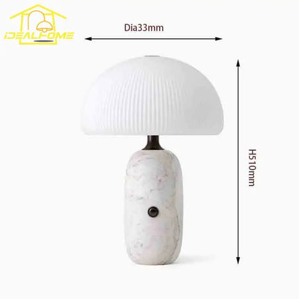Lampe de bureau en marbre à éclairage LED design minimaliste — LZ4X9T2