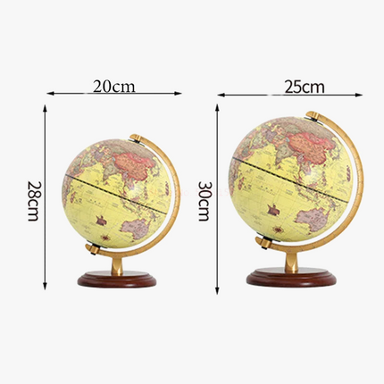 Lampe de bureau à poser avec globe terrestre rotatif et carte géographique — LZ4P9X
