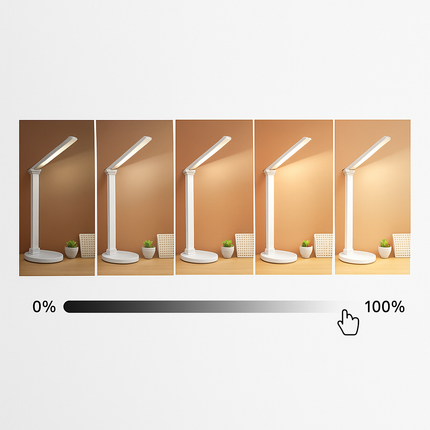 Lampe de table LED tactile rechargeable à 3 niveaux avec veilleuse et protection yeux — LZ4X9M