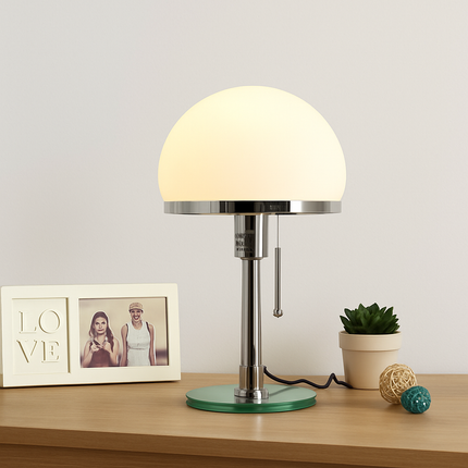 Lampe de bureau LED nordique en verre et acier inoxydable — LZ4X9P2