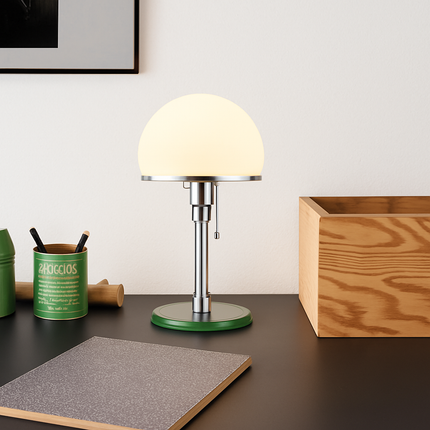 Lampe de bureau LED nordique en verre et acier inoxydable — LZ4X9P2
