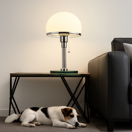 Lampe de bureau LED nordique en verre et acier inoxydable — LZ4X9P2
