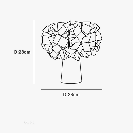 Lampe de bureau moderne Clizia en PVC forme fleur — LZ4X9T2