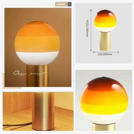 Lampe de bureau LED nordique en verre pour hôtel et restaurant — LZ4X9T2