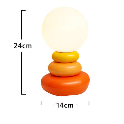 Lampe de chevet nordique en pierre empilée à ambiance lumineuse — LZ4X9T2