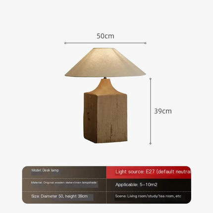 Lampe de chevet zen design japonais wabi-sabi rétro luxe — LZ4QJ7M