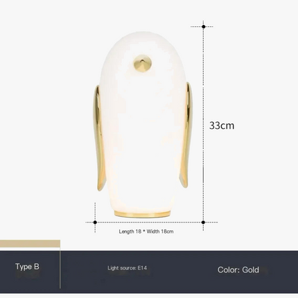 Lampe de chevet nordique en verre au design moderne et créatif — LZ4X9B