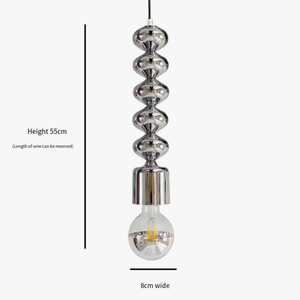 Lampe de chevet industrielle chromée à ligne ondulée moderne — LZ4X9P2