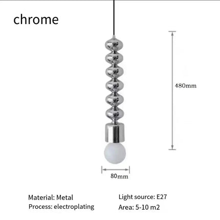 Lampe de chevet industrielle chromée à ligne ondulée moderne — LZ4X9P2